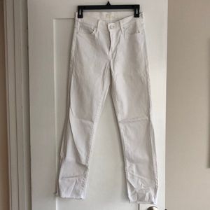 MOTHER white denim - The Rascal Ankle Snippet 26